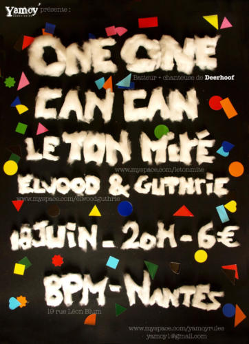 Affiche de concert pour Yamoy - Coton/gomettes
